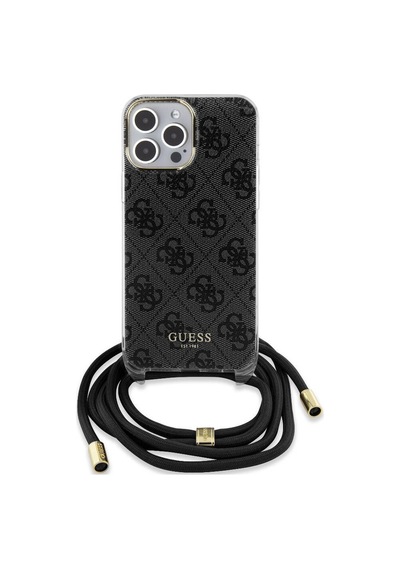 Apple Uyumlu iPhone 15 Pro Max Kılıf Guess Lisanslı Çapraz Kordon 4g Desenli Kapak