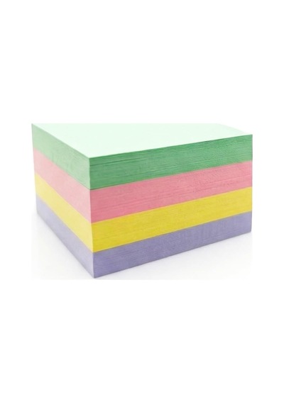 8x8 Cm Renkli Not Kağıdı 250 Yaprak Yapışkansız Kare Not Blokları Ofis Okul Ve Günlük Kullanım İçin
