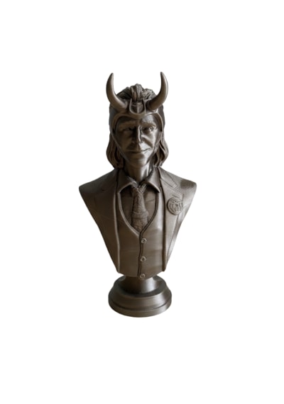 Loki Laufeyson Dekoratif Masaüstü Aksesuarı - İkonik Boynuzlu Kask Detaylı Büst 16x8 Cm