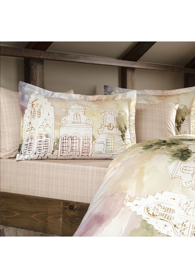 Taç Butik Liora Pamuk Percale Nevresim Seti Çift Kişilik Somon 000000001000051325 Somon