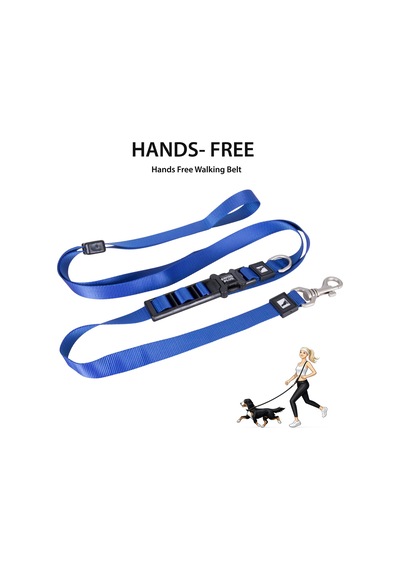 Swissplus Urban Paws Deep Ocean Blue Hands-free Ayarlanabilir Köpek Kordonu 20mm Mavi