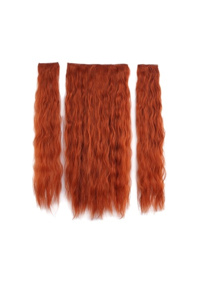 Fiber Sentetik Kabarık Dalgalı Yarım Ay + 2 Yan Çıt Çıt / Bakır - Zmff-462983 Renkli