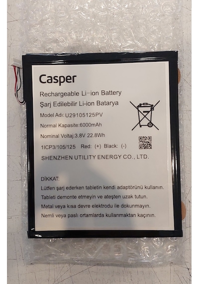 Casper Vıa S40 L40 Tablet Bataryası