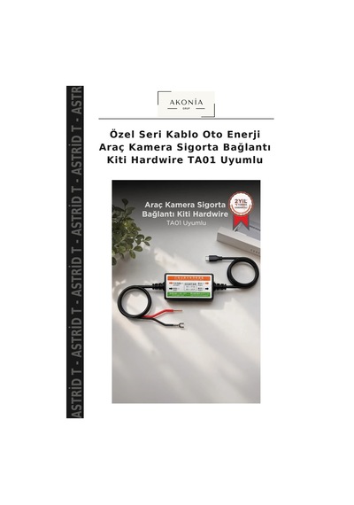 Özel Seri Kablo Oto Enerji Araç Kamera Sigorta Bağlantı Kiti Hardwire Ta01 Uyumlu
