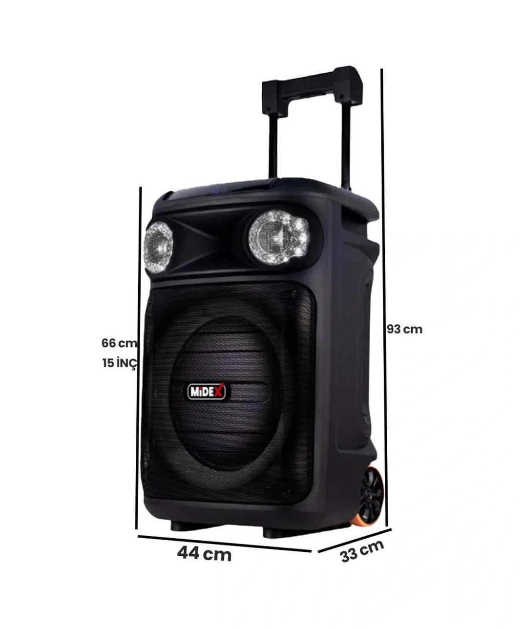 Midex 1300 Watt Ekholu Kablosuz Mikrofonlu Şarjlı Mevlüt Anfisi Mxr-1300 Bluetoth Usb