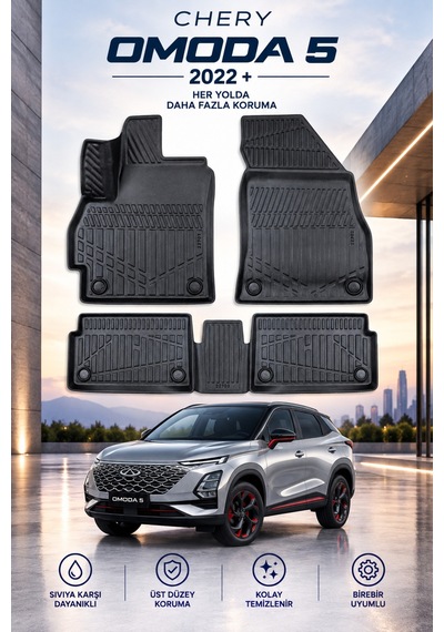 Chery Omoda 5 Aracınıza Özel Üretim Havuzlu Paspas Takımı A+ -mod-