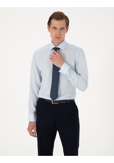 Pierre Cardin Erkek Açık Mavi Gömlek Desenli 50303339-vr003 Açik Mavi