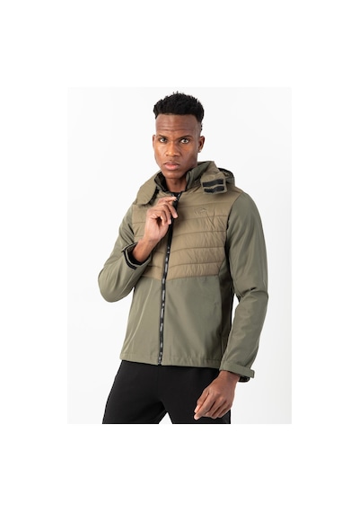 Maraton Sportswear Regular Erkek Kapşonlu Takma Kol Outdoor Açık Haki Ceket 21797 Açık Haki