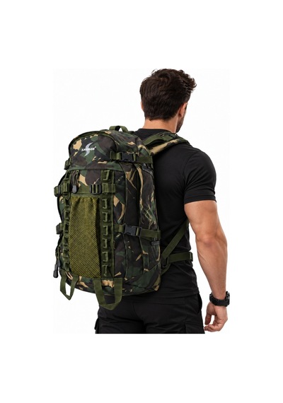 Su Geçirmez Outdoor Sırt Çantası - Dağcı Çantası - Savage Ventura 50lt- Kamuflaj Çok Renkli