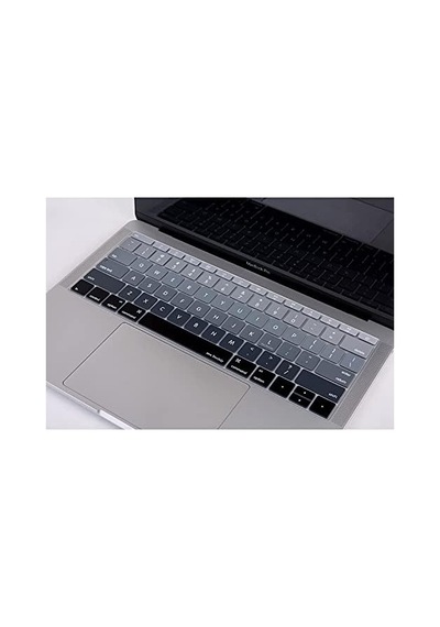 Us İngilizce Klavye Koruyucu Macbook A1534 A1708 Uyumlu Silikon Keyboard Cover Amerikan Enter Ansı Layout English Keyboard Protector Siyah Gri