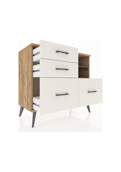 Hyperion Şifonyer 2 Raflı 4 Çekmeceli 88x44x80 Çam-antrasit/aytaşı Antrasit/aytaşı Hyperion Şifonyer 2 Raflı 4 Çekmeceli 88x44x80 Çam-antrasit/aytaşı Antrasit/aytaşı