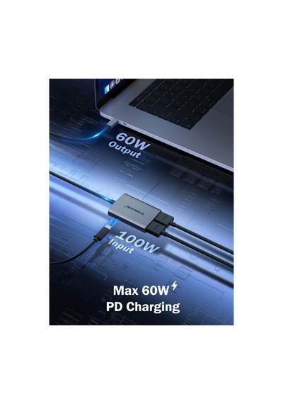Lemorele Hd30 Type-c To Çift Hdmı 4k 30hz + 1080p 60hz Dual Çoklayıcı Görüntü Aktarıcı Dönüştürücü Adaptör