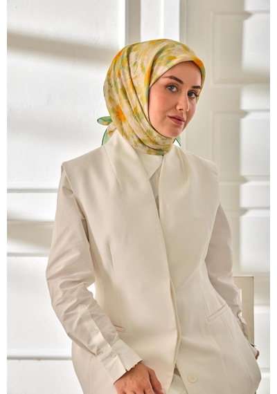 Silk Home Velora Eşarp 161001-30 Su Yeşili, Turuncu, Sarı, Yeşil
