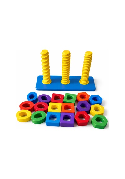 Montessori Tarzı Eğitici Oyuncak 1+ Yaş Renk Ve Şekil Eşleştirme Oyunu Zeka Ve Motor Gelişim Seti 66967385