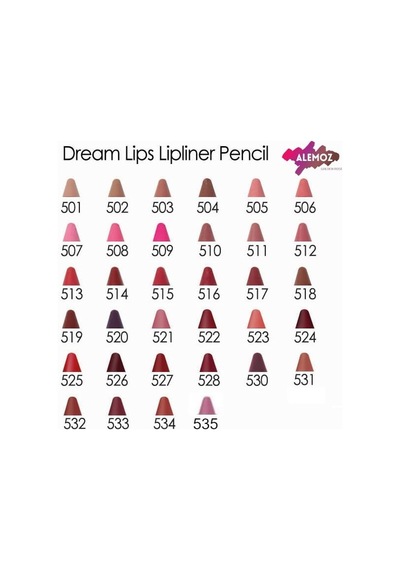 Dream Lips Lipliner No: 536 - Mat Bitişli Yumuşak Dudak Kalemi
