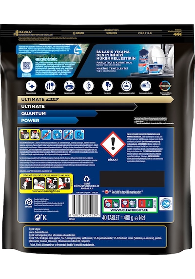 Finish Ultimate Plus Bulaşık Makinesi Deterjanı Kapsül Tablet 40 Adet