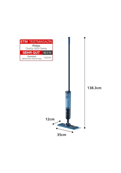 Philips Oneup 3000 Serisi Elektrikli Paspas - 2 Kat Daha Temiz Zeminler², 2 Kat Daha Hızlı Paspaslama, 360 Dönebilen Kablosuz, Yıkanabilir Yeniden Kullanılabilir Pedler, Uzun Ömürlü Pil Xv3101/01 Philips Oneup 3000 Serisi Elektrikli Paspas - 2 Kat Daha Temiz Zeminler², 2 Kat Daha Hızlı Paspaslama, 360 Dönebilen Kablosuz, Yıkanabilir Yeniden Kullanılabilir Pedler, Uzun Ömürlü Pil Xv3101/01