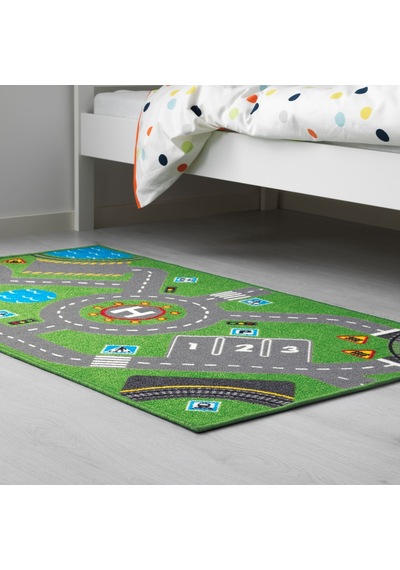 Ikea Storabo Çocuk Oyun Halısı 75 X 133 Cm Yeşil - Gri
