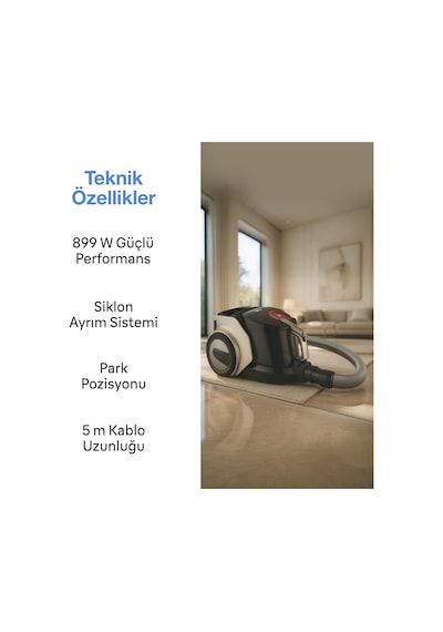 Fakir Spider RC 7032 1500 W Toz Torbasız Elektrikli Süpürge