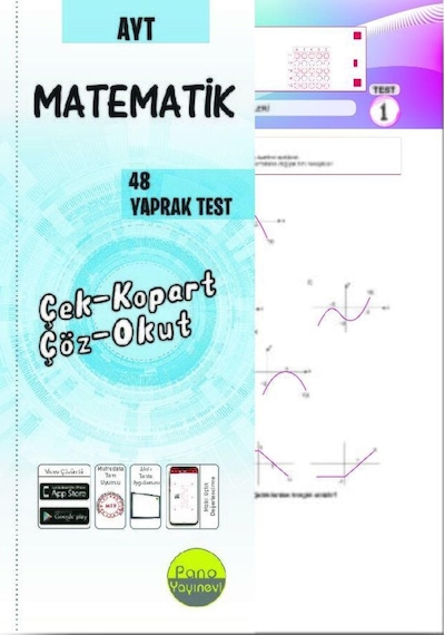 Pano Yayınları Ayt Matematik Yaprak Testleri 48 Adet Çek Kopart
