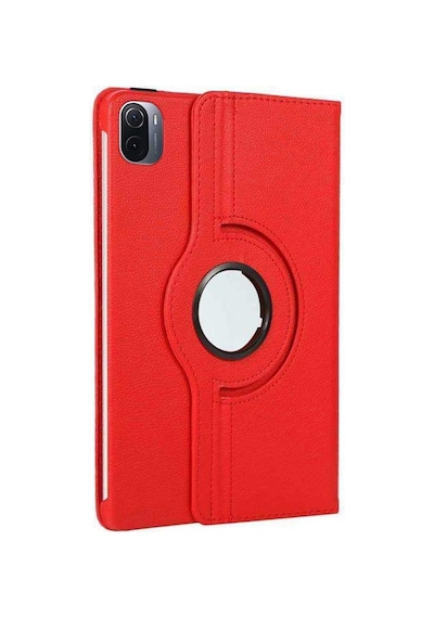 Xiaomi Mi Pad 5 İçin Kılıf 360 Dönerli Stand Deri Kırmızı Mi Pad 5 İle Uyumlu Kılıf - Kırmızı