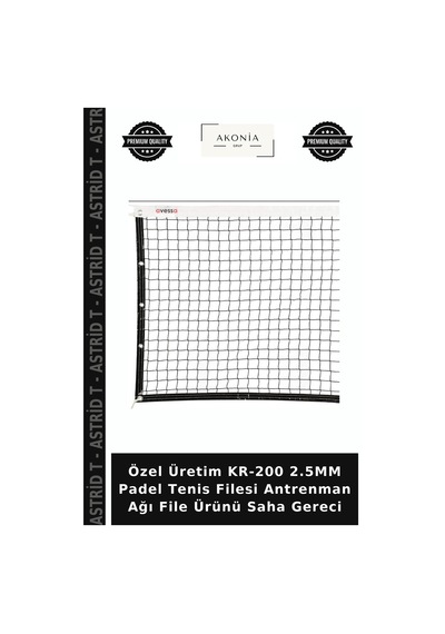 Özel Üretim Kr-200 2.5mm Padel Tenis Filesi Antrenman Ağı File Ürünü Saha Gereci Diğer