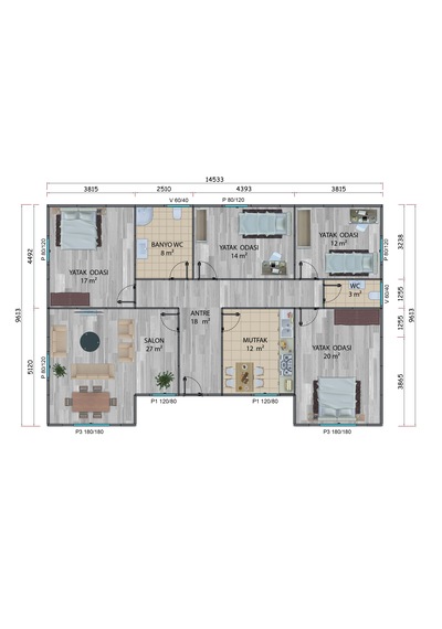 131 M2 Prefabrik Ev