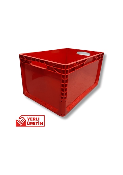 Alpbx 1.kalite Kırmızı Plastik Kasa 60x40x32 Cm - Kutu 65 Litre