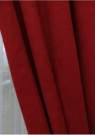 Evdepo Home Kırmızı Fon Perde Tek Kanat (536589338) Kırmızı