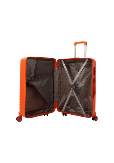 Mçs 3lü Set Kırılmaz Silikon Seyahat Valizi Bavulu V374 Orange Turuncu