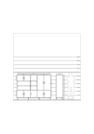 Hyperion Dolap 14 Raflı 9 Kapaklı 220x44x163 Antrasit-çam Atlas Çam - Antrasit Hyperion Dolap 14 Raflı 9 Kapaklı 220x44x163 Antrasit-çam Atlas Çam - Antrasit