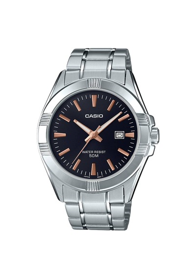Casio Mtp-1308d-1a2vdf Quartz Çelik Gri Siyah Kadran 44 Mm Erkek Kol Saati