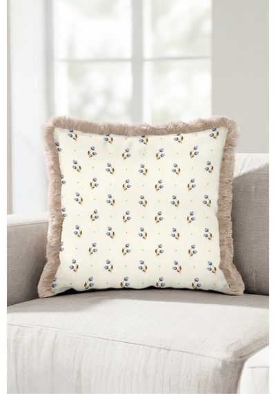 Çiçek Tomurcuk Motifli Saçaklı Yastık Kılıfı - Romantik Floral Mavi Vizon Püsküllü Kırlent Kılıfı Kayıp Esinti Ritüel Çiçek Tomurcuk Motifli Saçaklı Yastık Kılıfı - Romantik Floral Mavi Vizon Püsküllü Kırlent Kılıfı Kayıp Esinti Ritüel
