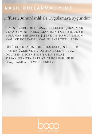 Boco Born In Cosmetics Limon + Portakal Uçucu Yağı 2 x 10 ML