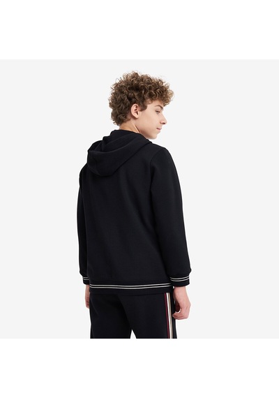 Lescon Siyah Çocuk Fermuarlı Kapüşonlu Sweatshirt 26n-3130