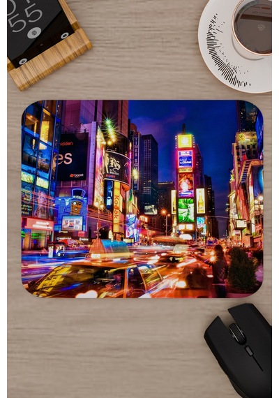 Times Meydanı New York Amerika 2 V2 22x18 Gaming Kauçuk Kaymaz Taban Mouse Pad Fare Altlığı