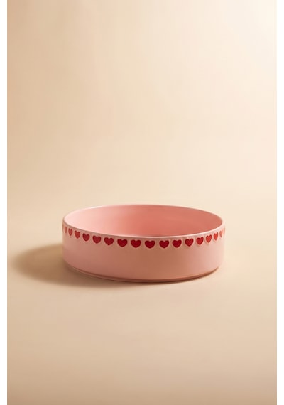 Karaca Sweetheart Salata Kasesi Beyaz 23 Cm Pembe
