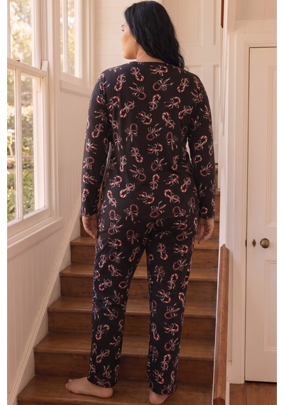 Siyah İnci Desenli Termal Kumaşlı Ultra Soft Yumuşak Büyük Beden Battal Boy Örme Pijama Takımı 26226722 Siyah Siyah İnci Desenli Termal Kumaşlı Ultra Soft Yumuşak Büyük Beden Battal Boy Örme Pijama Takımı 26226722 Siyah