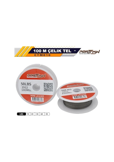 Portfish Çelik Telli 100 Mt 40 Lbs