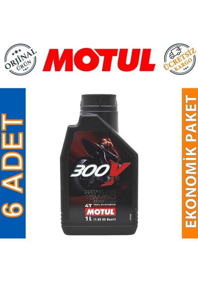 Motul 300V Fl 15W-50 4T 4 Zamanlı Motosiklet Motor Yağı 6 A 1 L
