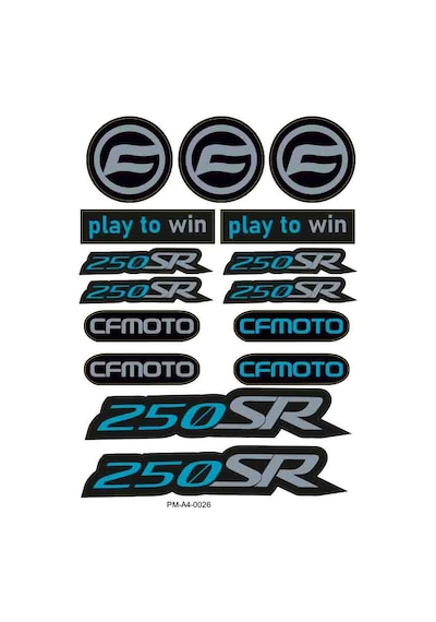 Cfmoto 250sr Motosiklet Çoklu Sticker Seti 05