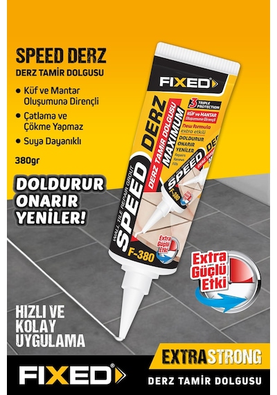 Sgs F-380 Fayans Mermer Seramik Derz Tamir Dolgusu 380 Gr Beyaz