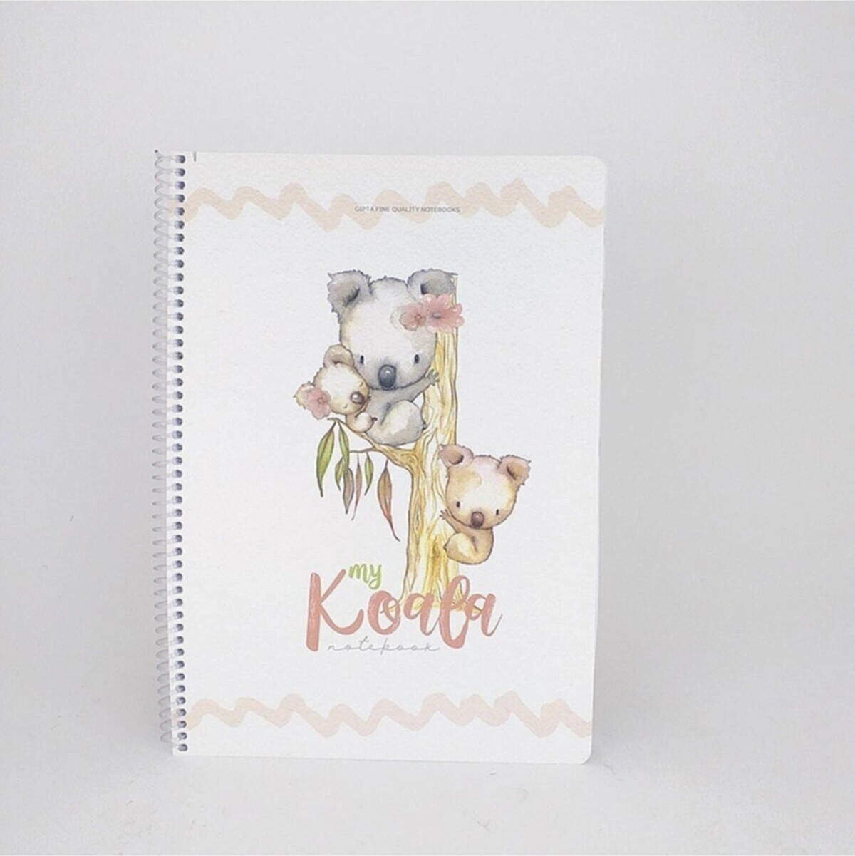 Koala Desenli Spralli Defter 80 Yp. Kareli