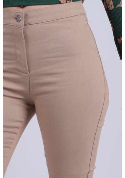 Armonika Kadın Bej Yüksek Bel Dar Paça Pantolon Arm-26k136081