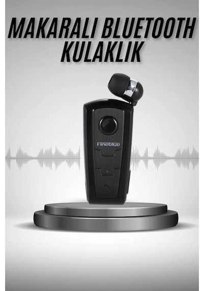 Makaralı Bluetooth Kulakiçi Yaka Kulaklığı Kablosuz Kulaklık Renkli