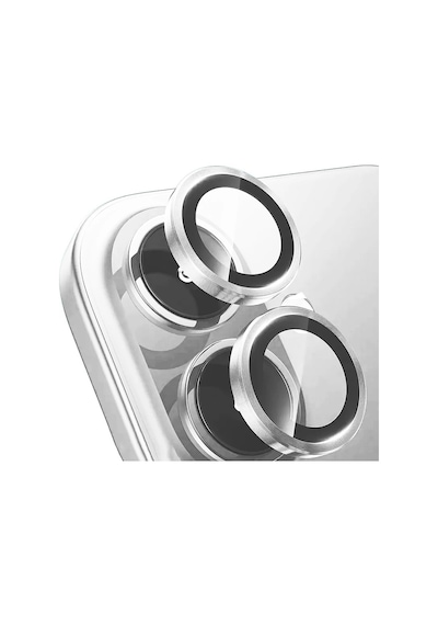 Apple iPhone Uyumlu 16 Zore Mikro Kamera Lens Koruyucu Gümüş