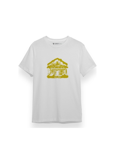 Yellowjackets Camp House Beyaz Kısa Kol Erkek Tshirt 001