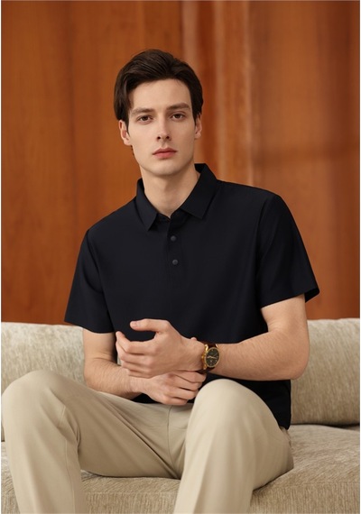New Performance Premium Polo T-shirt 82% Nylon 18% Spandex Lacivert