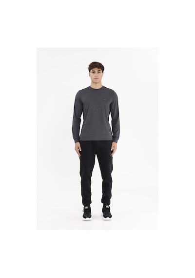 Rowinger Merserize Efektli Yumuşak Doku Ayarlanabilir Kapüşonlu Rahat Kalıp Kapüşonlu Sweatshirt Black