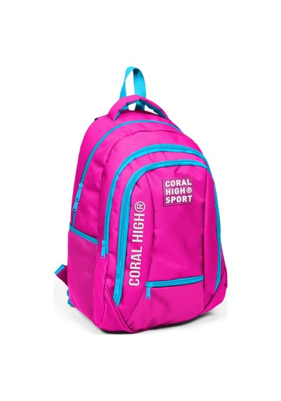 Coral High Sport Neon Pembe Dört Bölmeli Sırt Çantası 23456